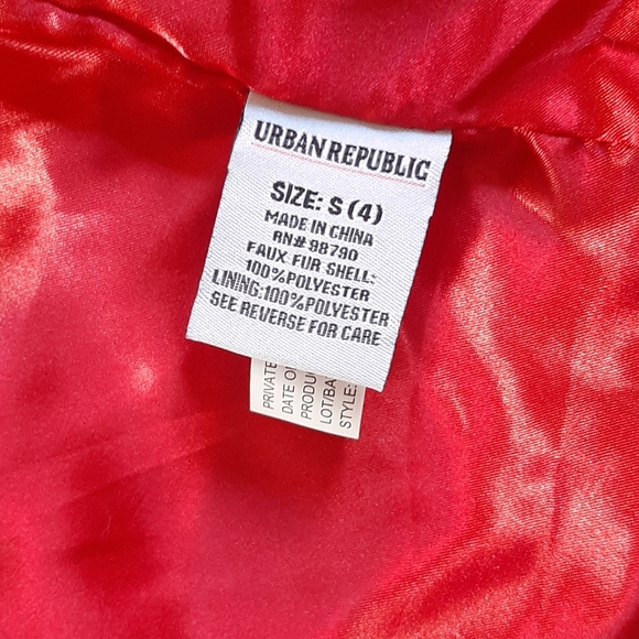 New Girls' Faux Fur Leopard Hooded Zip-Up Coat. - Picture 12 of 12